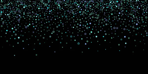 Mavi, turkuaz, turkuaz parıltılı yıldızlar, konfeti.