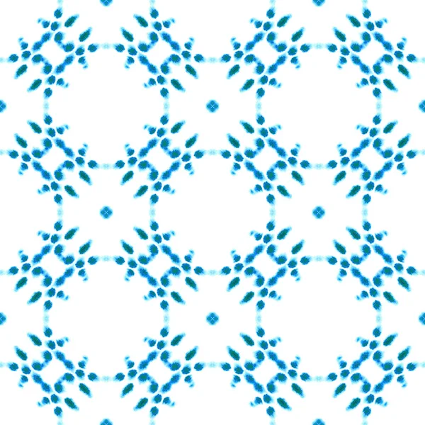 Blue Geometric Watercolor. Seamless Pattern.Surface Ornament. — Stock Photo, Image