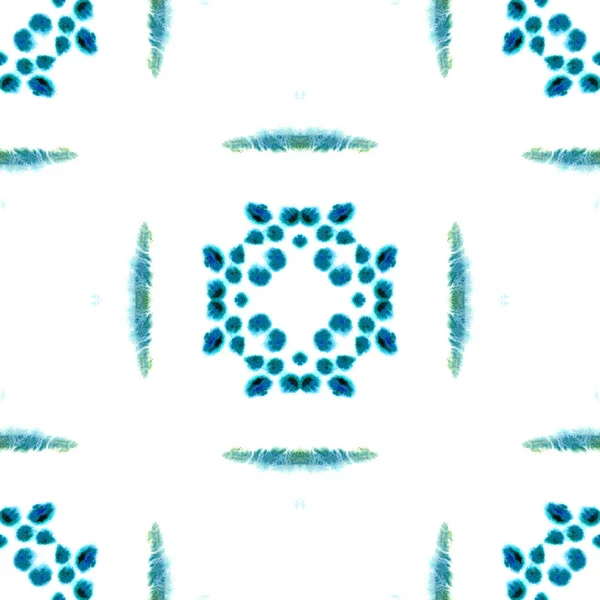 Kék Geometrikus Vízfesték. Zökkenőmentes minta.Felületi dísz. — Stock Fotó