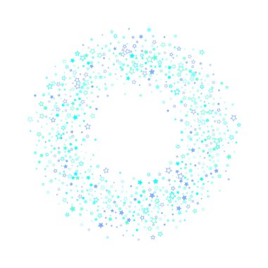 Mavi, turkuaz, turkuaz parıltılı yıldız konfetisi
