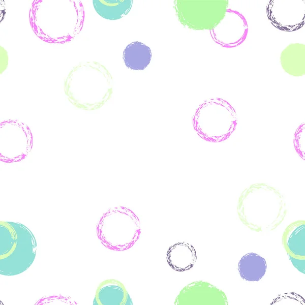 水玉のパステル カラーのシームレス パターン — ストックベクタ
