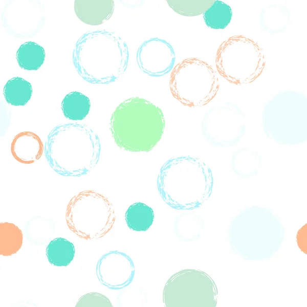 Polka dots pastel seamless pattern — Stock Vector