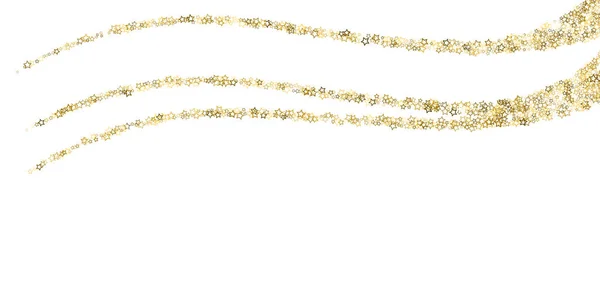 Glitter Stars. Lujo Confetti diminuto oro Navidad — Vector de stock