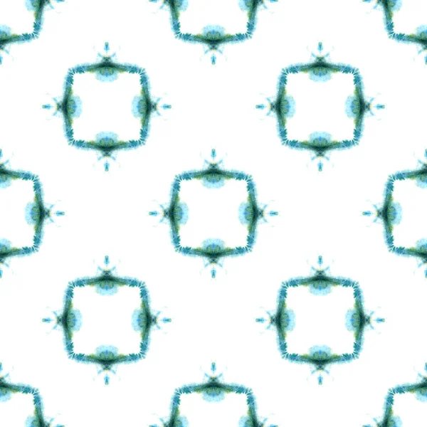 Blauwe Geometrische Aquarel. Naadloos patroon.Oppervlakte Ornament. — Stockfoto