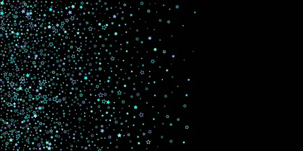 Mavi, turkuaz, turkuaz parıltılı yıldızlar, konfeti.