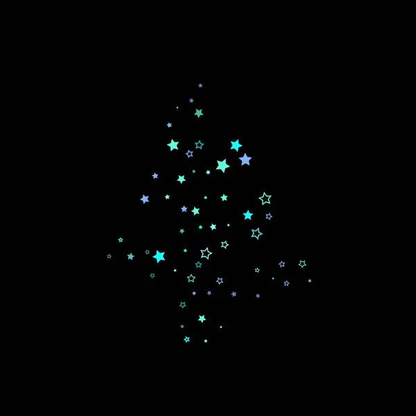 Сині, блакитні, бірюзові блискучі зірки, конфетті . — стоковий вектор