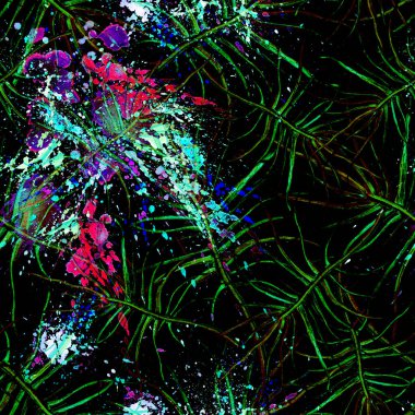 Tropik Yeşil Kusursuz Desen.