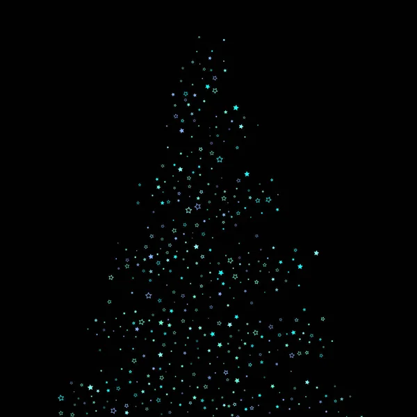 Bleu, cyan, turquoise étoiles à paillettes, confettis. — Image vectorielle