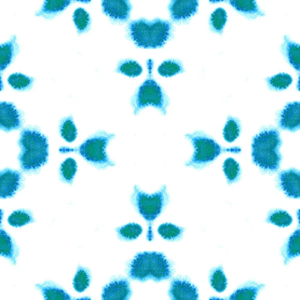 Blue Geometric Watercolor. Seamless Pattern.Surface Ornament. — Stock Photo, Image