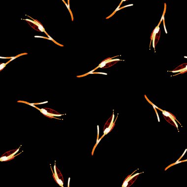 siyah arka plan seamless modeli Lale