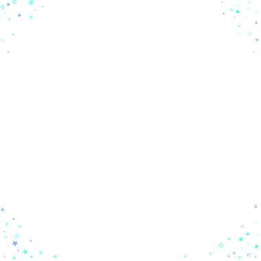 Mavi, turkuaz, turkuaz parıltılı yıldız konfetisi