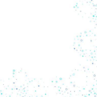 Mavi, turkuaz, turkuaz parıltılı yıldız konfetisi