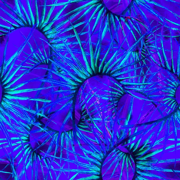 Tropikal Mavi Kusursuz Desen