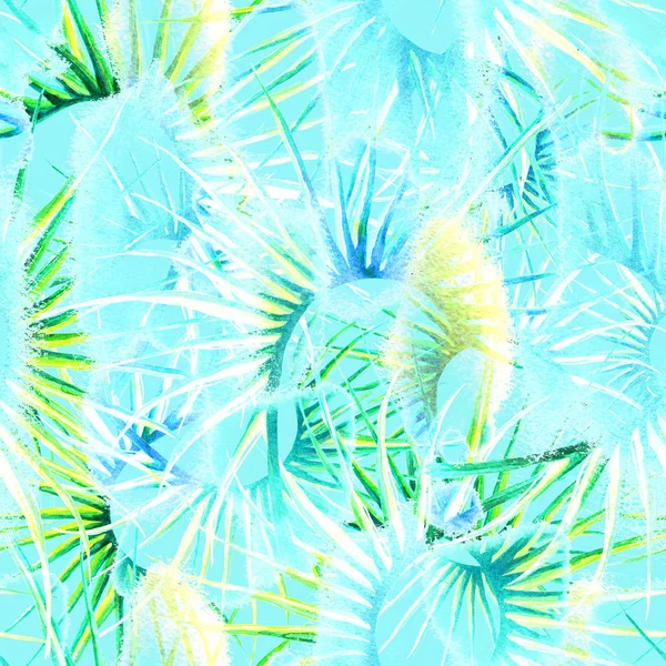 Tropical Pastel Seamless Pattern. Summer Jungle