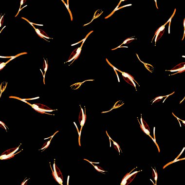 siyah arka plan seamless modeli Lale