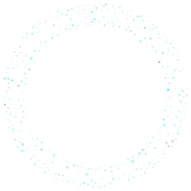 Mavi, turkuaz, turkuaz parıltılı yıldız konfetisi