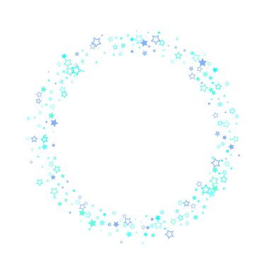 Mavi, turkuaz, turkuaz parıltılı yıldız konfetisi