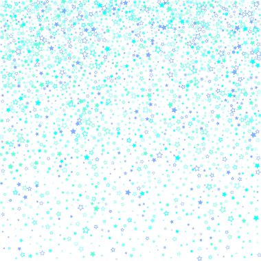 Mavi, turkuaz, turkuaz parıltılı yıldız konfetisi
