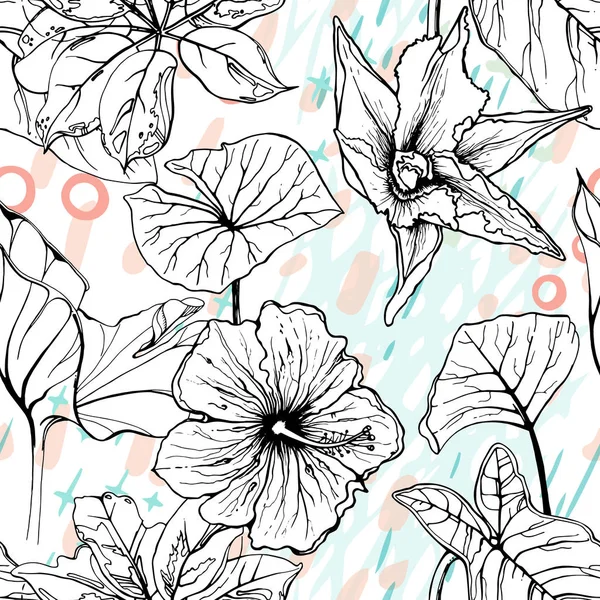 Sanatsal Yaratıcı Tropikal Siyah Beyaz Modern