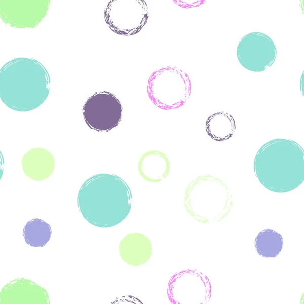 Polka dots pastel seamless pattern — Stock Vector
