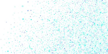 Mavi, turkuaz, turkuaz parıltılı yıldız konfetisi