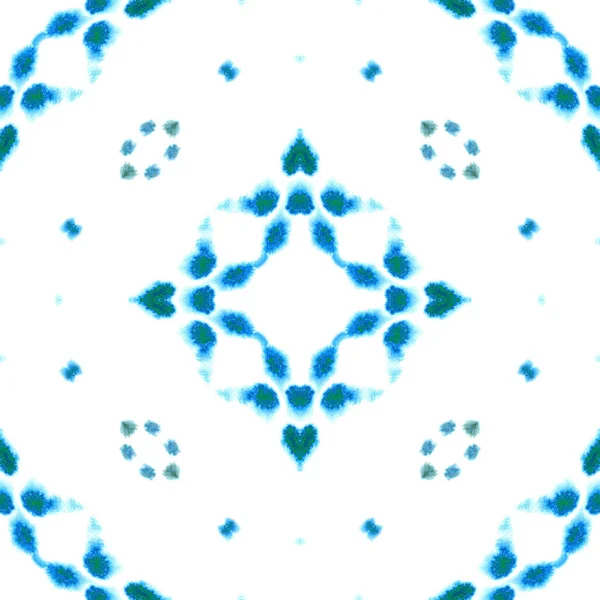 Acuarela geométrica azul. Patrón sin costura. Adorno de superficie. —  Fotos de Stock