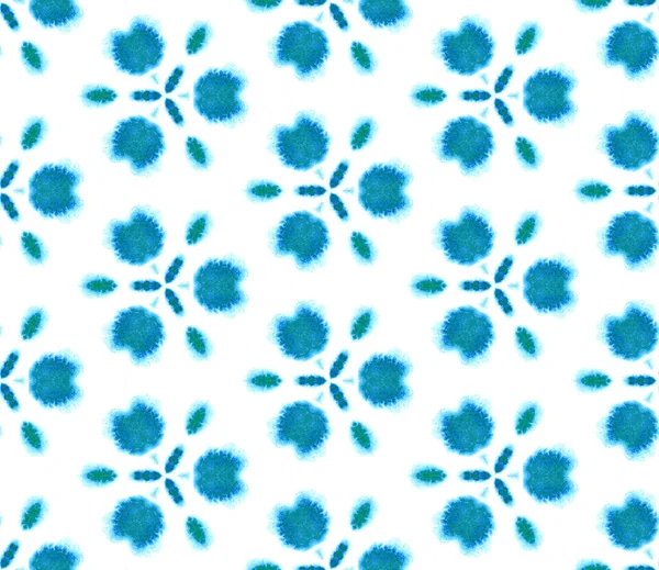 Blue Geometric Watercolor. Seamless Pattern.Surface Ornament. — Stock Photo, Image