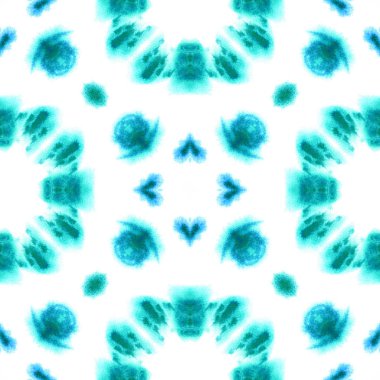 Mavi Geometrik Suluboya. Kusursuz desen. Yüzey süsü..