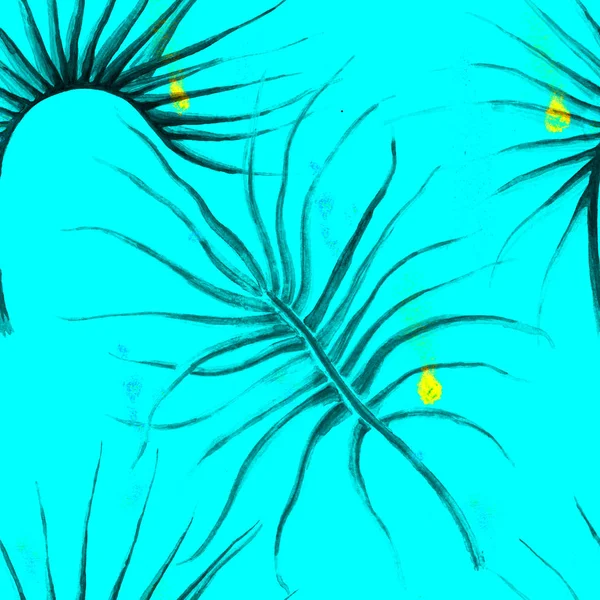 Тропічний синій безшовний візерунок — стокове фото