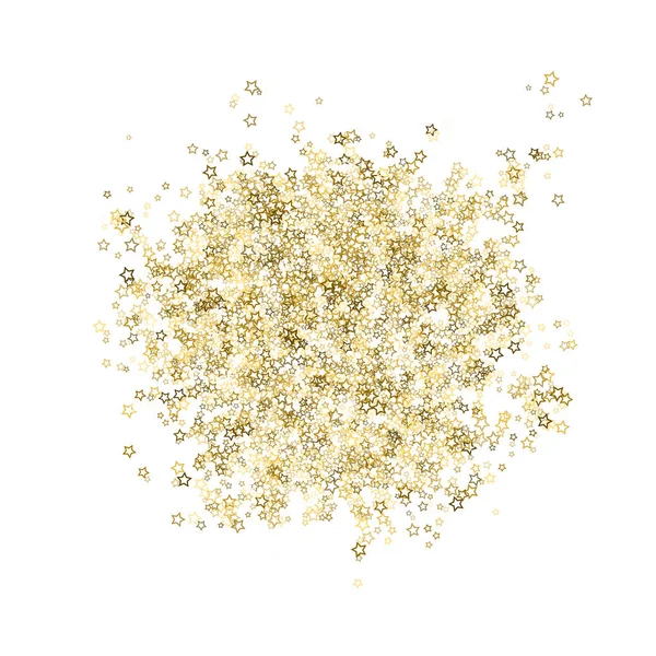 Glitter Stars. Lyx Confetti liten guld jul — Stock vektor