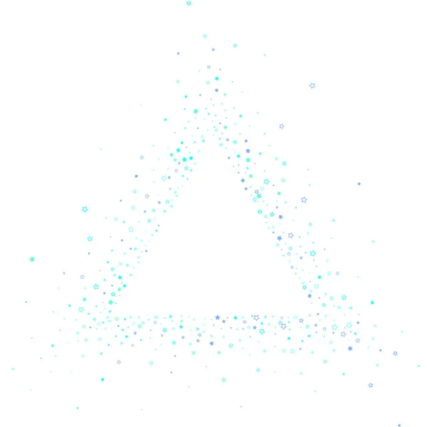 ブルー、シアン、ターコイズの輝きの星のコンフェッティ — ストックベクタ