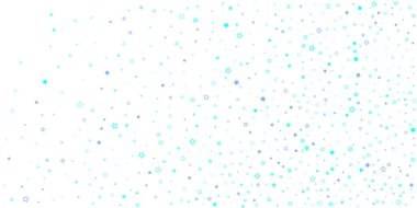 Mavi, turkuaz, turkuaz parıltılı yıldız konfetisi