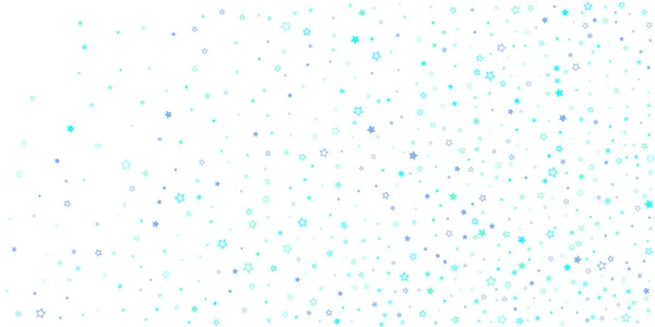 Biru, sian, pirus gemerlapan bintang confetti - Stok Vektor