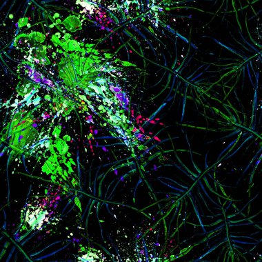 Tropik Yeşil Kusursuz Desen.