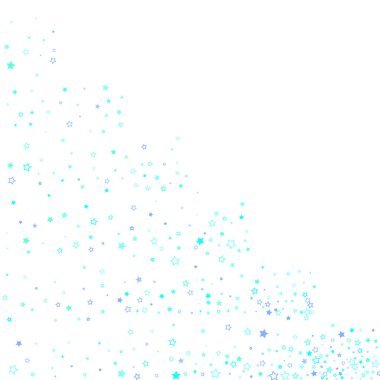 Mavi, turkuaz, turkuaz parıltılı yıldız konfetisi