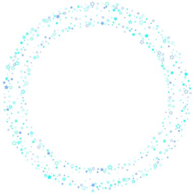 Mavi, turkuaz, turkuaz parıltılı yıldız konfetisi