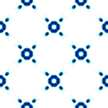 Mavi Geometrik Suluboya. Kusursuz desen. Yüzey süsü..