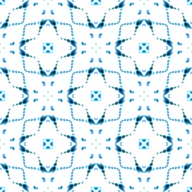 Mavi Geometrik Suluboya. Kusursuz desen. Yüzey süsü..