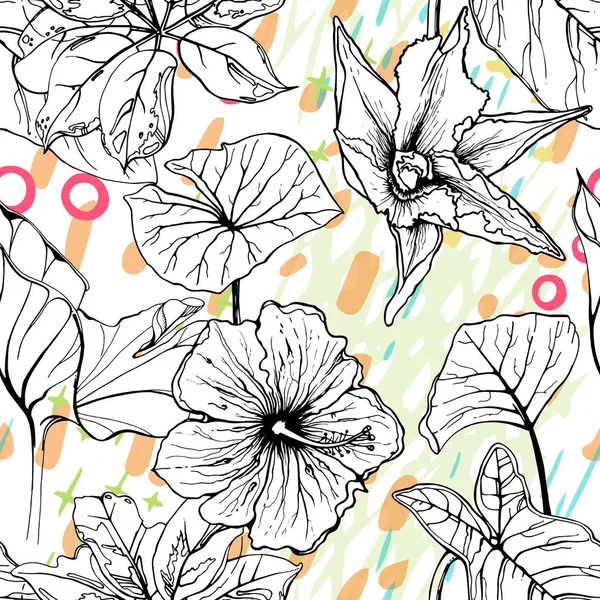 Sanatsal Yaratıcı Tropikal Siyah Beyaz Modern