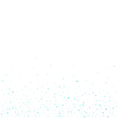 Mavi, turkuaz, turkuaz parıltılı yıldız konfetisi