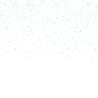 Mavi, turkuaz, turkuaz parıltılı yıldız konfetisi