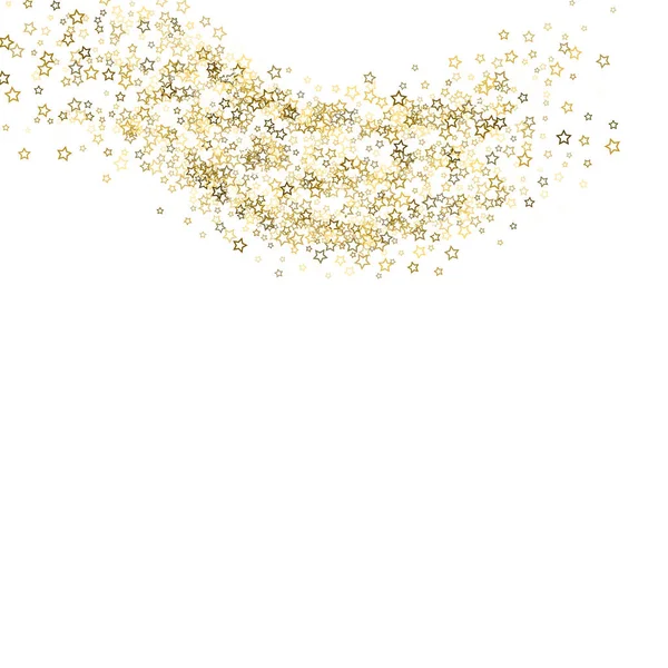Glitter Stars. Lujo Confetti diminuto oro Navidad — Vector de stock