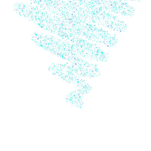 Konfetti niebieskie, cyjan, turkusowe gwiazdy brokatu — Wektor stockowy