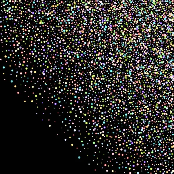 Confettis étincelants holographiques irisés scintillants. — Image vectorielle