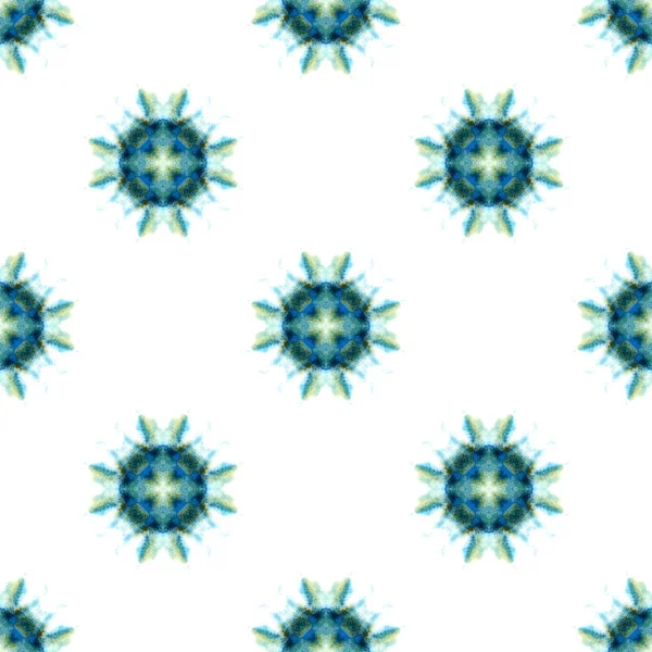 Blauwe Geometrische Aquarel. Naadloos patroon.Oppervlakte Ornament. — Stockfoto