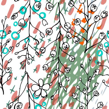 Sanatsal Yaratıcı Tropikal Siyah Beyaz Modern