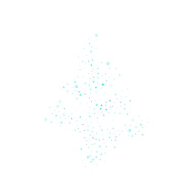 Mavi, turkuaz, turkuaz parıltılı yıldız konfetisi