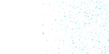 Mavi, turkuaz, turkuaz parıltılı yıldız konfetisi