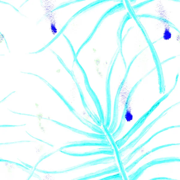 Tropisch blauw naadloos patroon — Stockfoto