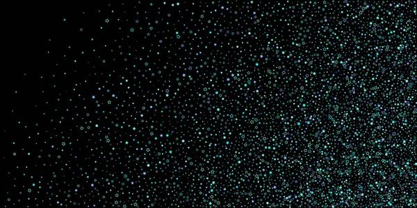 Bleu, cyan, turquoise étoiles à paillettes, confettis. — Image vectorielle